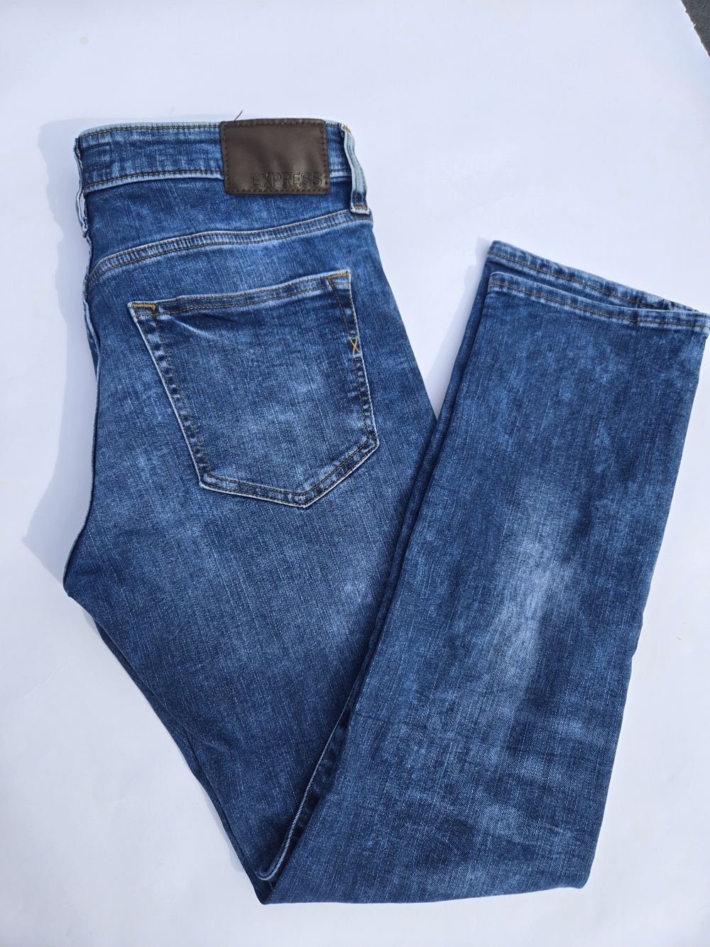 Express Men's Dark Blue Bootcut Jeans Like New 30x30